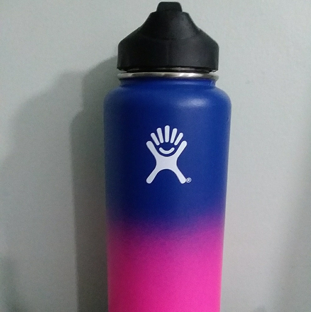A multi colored 32oz hydroflask
